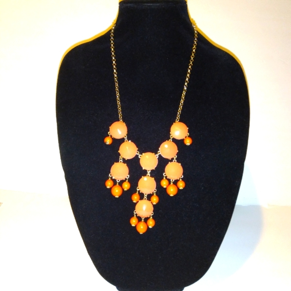 J. Crew Yellow Orange Golden Statement Necklace